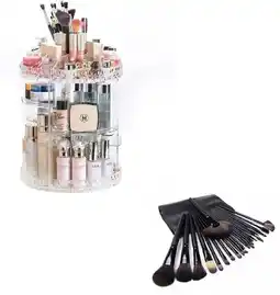 Falabella Organizador De Acrilico giratorio Para Maquillaje y brochas 24 piezas oferta