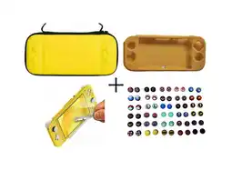 Falabella Estuche Amarillo + Funda + Vidrio + 2 Grips Compatible Switch Lite oferta