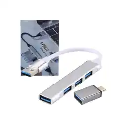 Falabella Hub Usb 3.0 4 En 1 Treqa - Pequeño Y Portable - 4puertos Usb oferta
