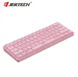 Falabella Teclado Inalámbrico Recargable Mecánico Bt Jertech JK530 Rosado oferta