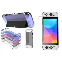 Falabella Acrílico Protector Con Glitter + Vidrio Para Switch Oled oferta
