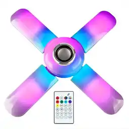 Falabella Bombillo Ventilador Rgb Led 4 Aspas Con Parlante Y Control No Generico oferta