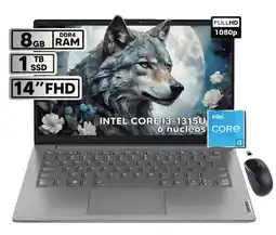Falabella PORTATIL V14 G4 IRU INTEL CORE I3-1315U 8GB RAM 1TB SSD 14 FHD + MOUSE INALAMBRICO oferta
