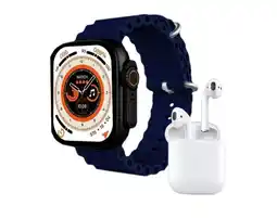 Falabella Smartwatch Serie 8 Max Con Audífono Mega Bass 2 Pulsos Azul Negro oferta