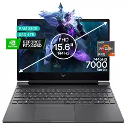 Falabella Portátil Gamer Victus AMD Ryzen 7 32GB/4TB RTX 4050 6GB oferta
