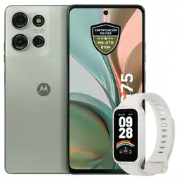 Falabella Celular Moto G75 5G 256GB /8GB Verde + Band 9 Active Wht oferta