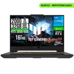 Falabella PORTATIL TUF INTEL CORE 5-210H RTX 3050 6GB SSD 2TB RAM 32GB 16 WUXGA 144HZ oferta