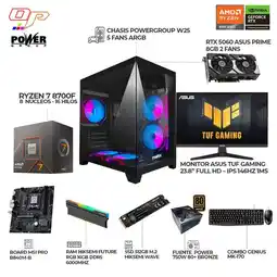 Falabella PC GAMER RYZEN 7 8700F + RTX 5060 8GB + MONITOR ASUS TUF 24 146HZ FHD - RAM 16GB DDR5 - SSD 512GB oferta