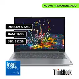 Falabella PORTATIL THINKBOOK INTEL CORE ULTRA 5 225U - 16GB DDR5 - 512GB SSD - 14- RJ45 - WIN 11 PRO oferta