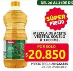 Ara Sonelo mezcla de aceite vegetal oferta