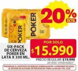 Ara Poker six-pack de cerveza en lata oferta