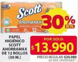 Ara Scott papel higiénico ahorramax oferta