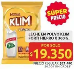 Ara Nestlé leche en polvo klim forti hierro oferta