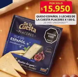 Ara De la cuesta queso español 3 leches placeres oferta