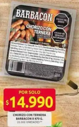 Ara Cbarbacon horizo con ternera oferta