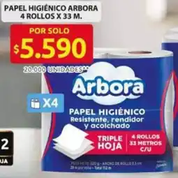 Ara Arbora papel higiénico resistente, rendidor y acolchado oferta