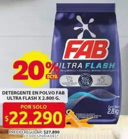 Ara Fab ultra flash detergente en polvo oferta