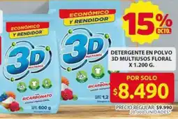 Ara 3D multiusos floral detergente en polvo oferta