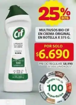 Ara Cif multiusos bio en crema original en botella oferta