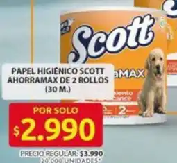 Ara Scott papel higienico ahorramax oferta