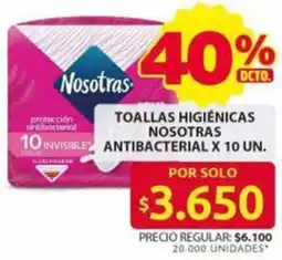 Ara Nosotras toallas higiénicas antibacterial oferta
