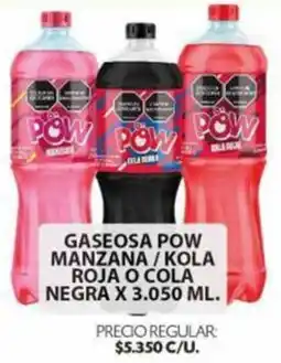 Ara Pow gaseosa manzana/kola roja o cola negra oferta