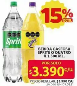Ara Sprite o quatro bebida gaseosa oferta