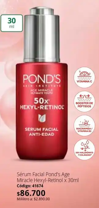Pond's sérum facial age miracle hexyl-retinol