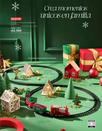 Tren navideño con movimiento