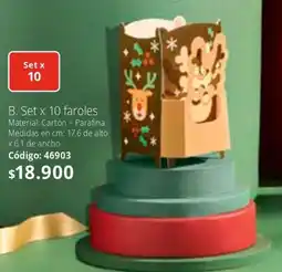 Nova Venta Set x 10 faroles oferta