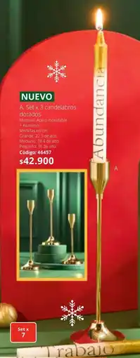 Nova Venta Candelabros dorados oferta