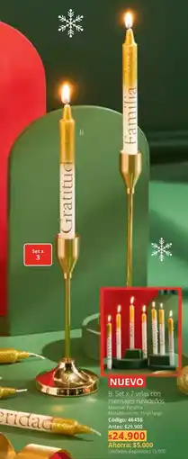 Nova Venta Velas con mensajes navideños oferta
