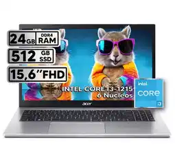 Falabella PORTÁTIL INTEL CORE i3 1215U RAM 24GB SSD 512GB 156″ FHD SILVER oferta