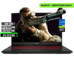 Falabella GL66 INTEL CORE I7 12700H SSD 512GB RAM 16GB RTX 3070 8GB 15,6 FHD 144Hz oferta