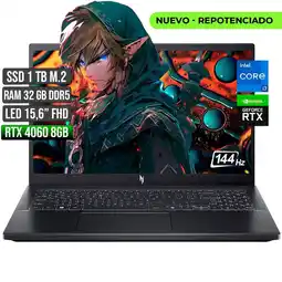 Falabella Portátil Nitro Intel Core I7 RTX 4060 32GB 1TB 15.6 FHD oferta