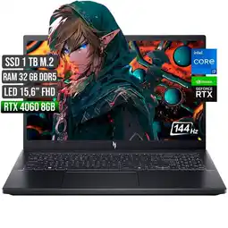 Falabella Portátil Nitro Intel Core I7 RTX 4060 32GB 1TB 15.6 FHD oferta