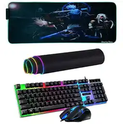 Falabella Combo Pad Mouse Rgb 80cm X 30cm Teclado Y Mouse Gamer N G05 oferta