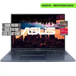 Falabella VIVOBOOK AMD RYZEN 5-5600H SSD 512GB RAM 16GB LED 16 oferta