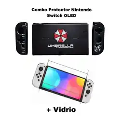 Falabella Acrilico Diseño Umbrella + Vidrio Protector Para Switch Oled oferta