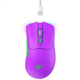 Falabella Mouse Gamer MS966WB Purpura RGB Inalámbrico Bluetooth oferta