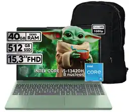 Falabella PORTATIL IDEAPAD SLIM 3 I5 13420H 40GB RAM 512GB SSD 15.3 FHD GREEN LIGHT + BOLSO OBSEQUIO oferta