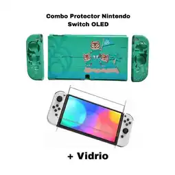 Falabella Acrilico Diseño Animal Crossing + Vidrio Protector Para Switch Oled oferta