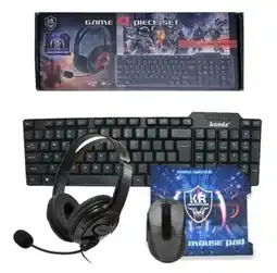 Falabella Combo X4 Teclado Mouse Pad Mouse Audifonos K-10 oferta