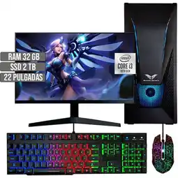 Falabella PC EQUIPO GAMER INTEL CORE I3-10105 SSD 2TB RAM 32GB LED 22 FHD oferta
