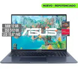 Falabella Portátil Vivobook AMD Ryzen 5 5600H 512GB 12GB LED 16 FHD oferta