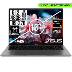 Falabella PORTATIL AMD RYZEN 9 270 SSD 512GB RAM 48GB LED 16 FULL HD oferta