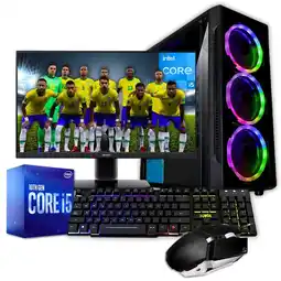 Falabella Pc Torre Gamer Cpu Core I5 10400T 16GB Ram 2TB Ssd Gt 1030 2gb Led 22FHD oferta