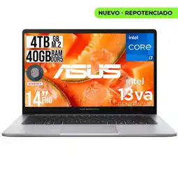 Falabella PORTATIL EXPERTBOOK INTEL CORE I7-13620H SSD 4TB RAM 40GB DDR5 LED 14 FHD oferta