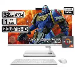 Falabella TODO EN UNO 24ALC6 RYZEN 5-7430U 32GB RAM 1TB SSD 24 FHD BLANCO oferta