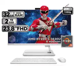 Falabella TODO EN UNO 24ALC6 RYZEN 5-7430U 32GB RAM 2TB SSD 24 FHD BLANCO oferta